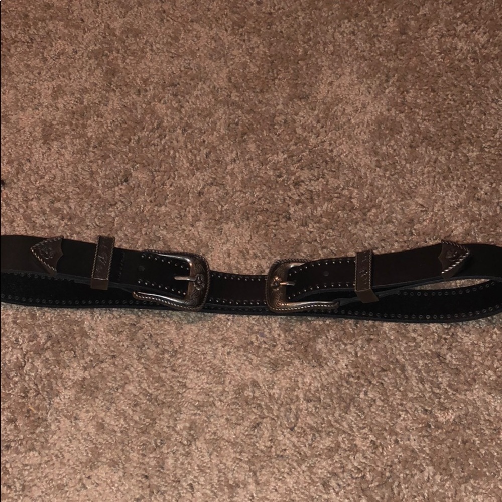 American Eagle black leather belt